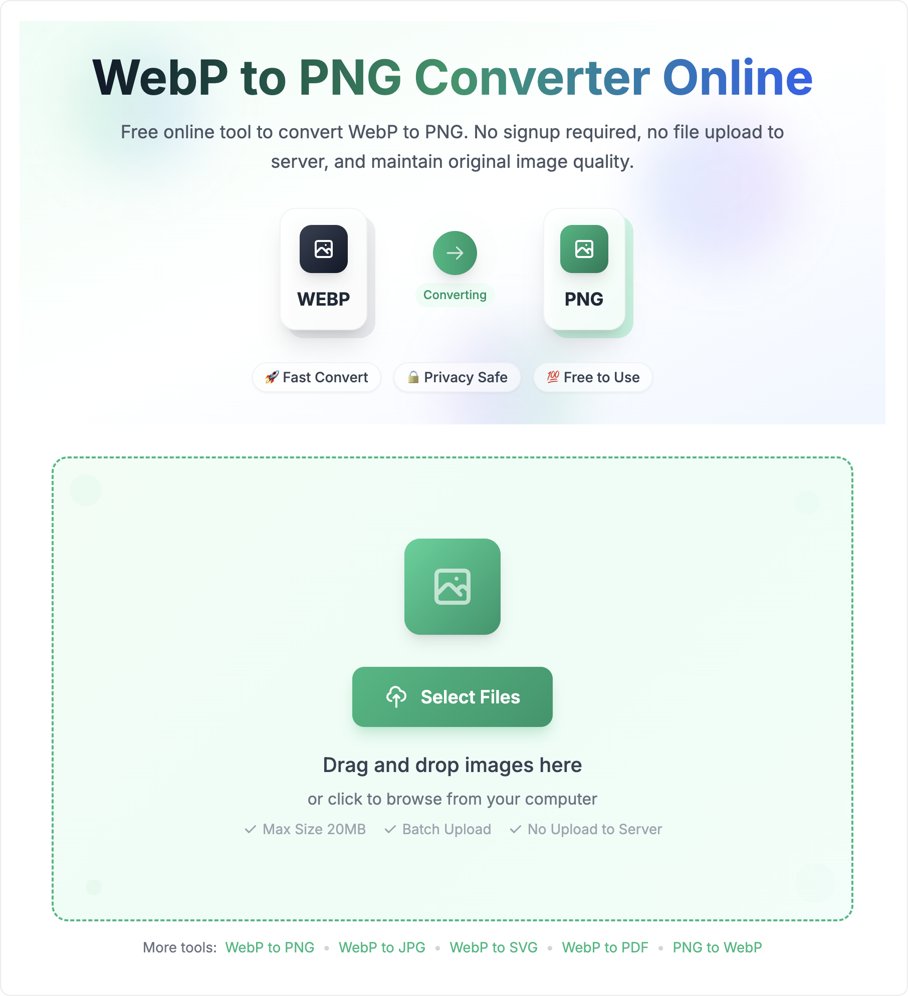 WebP To PDF Converter WebP Convert Quick Free Tool